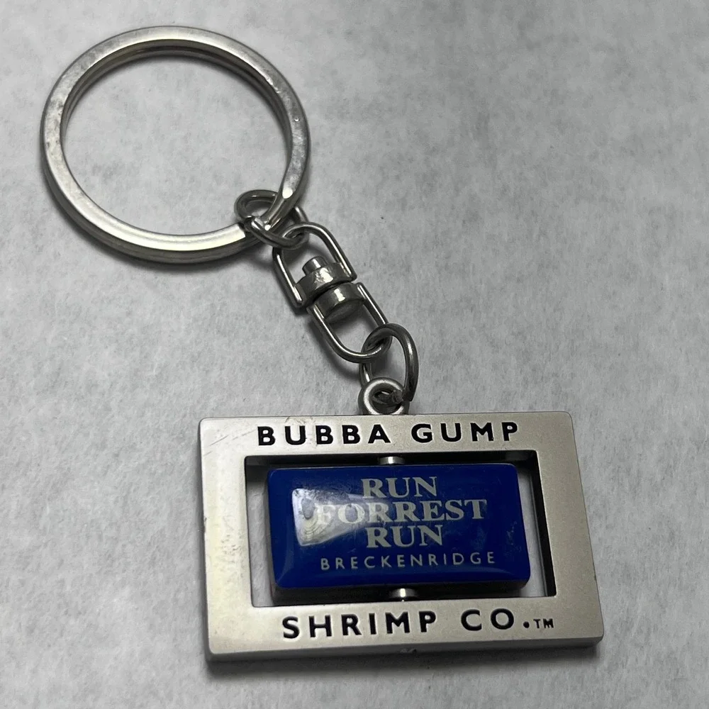 Bubba Gump Shrimp Co Keychain Forrest Gump Run Stop Breckenridge Souvenir